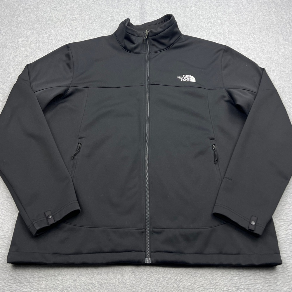The North Face WindWall Jacket Mens XL Black Softshell Full Zip Pockets TNF Coat
